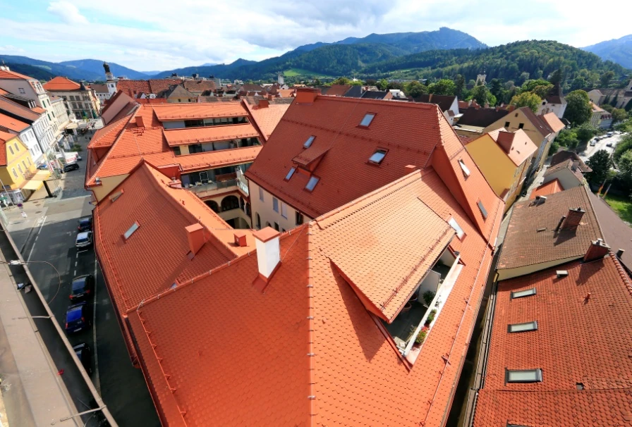 Dachlandschaft der Leobener Altstadt